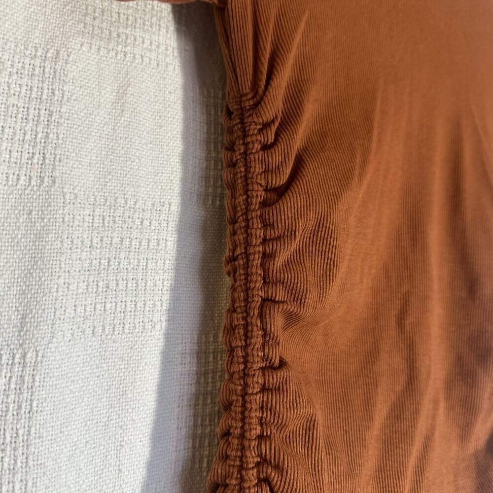 ZARA mini brown rushed Dress - Picture 4 of 6